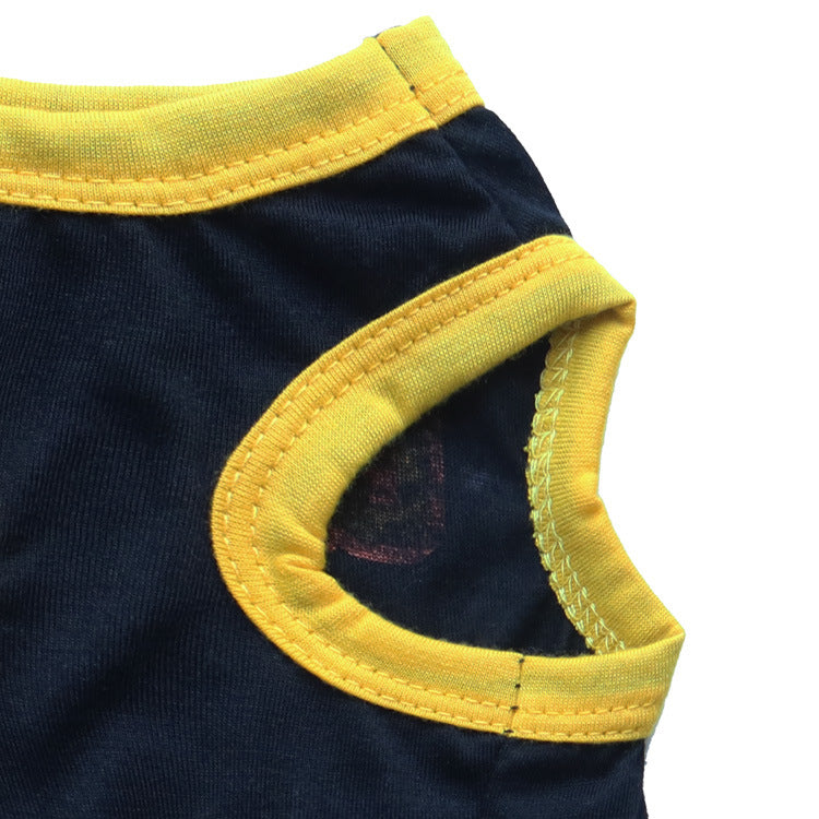 Pet Supplies Dog Clothing Cotton Jersey Printed  Sports Small Dog Vest