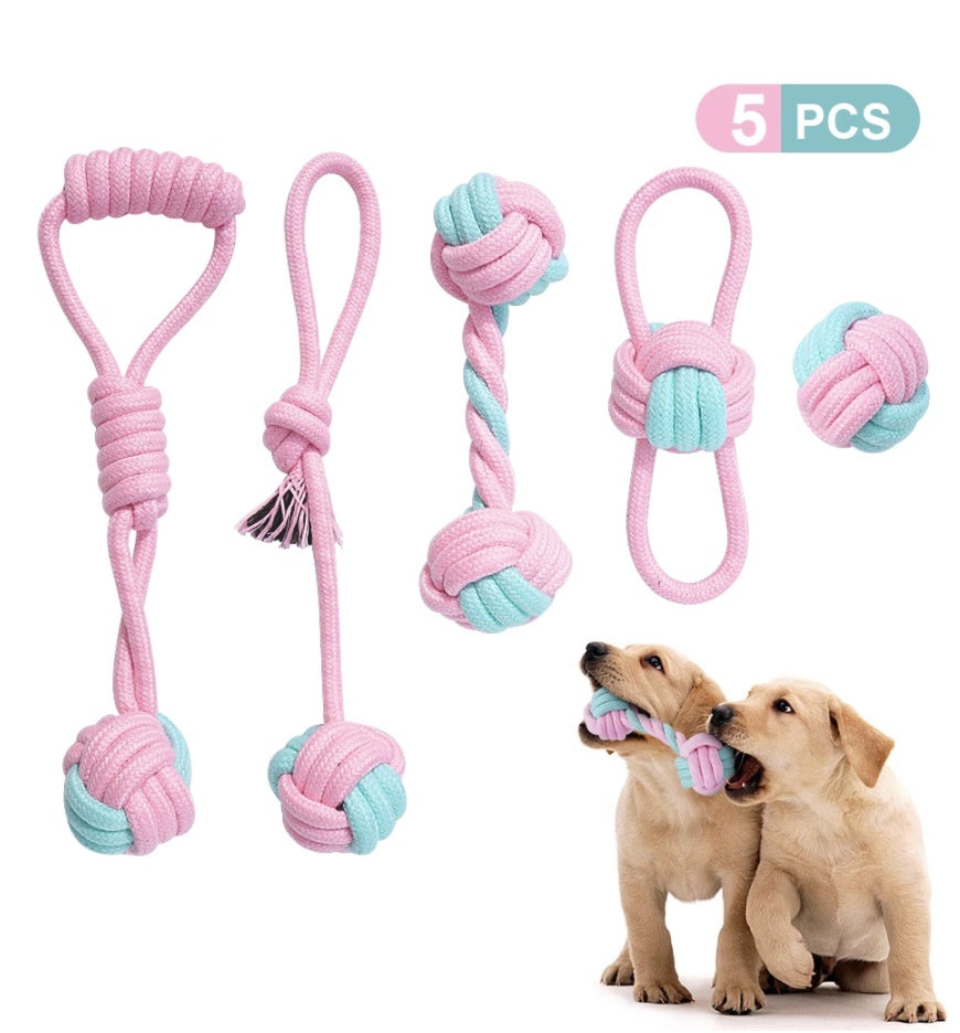 Pet Cotton Rope Knot Toy Combination Bite-Resistant Molar Dog Toy
