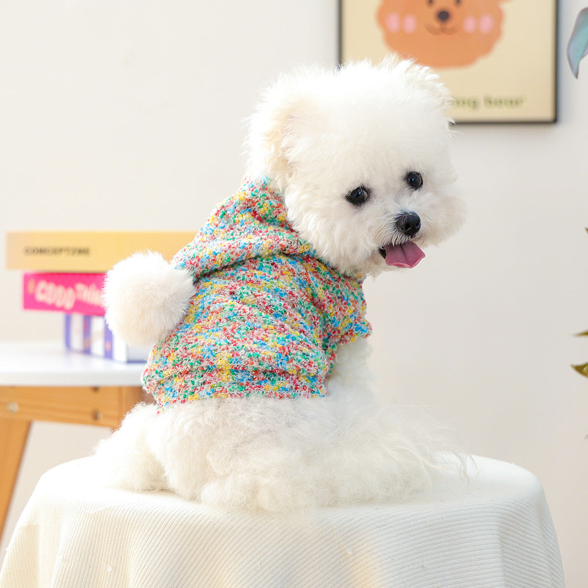 Pet Small Puppy Happy Dog Cat Colorful Candy Hoodie