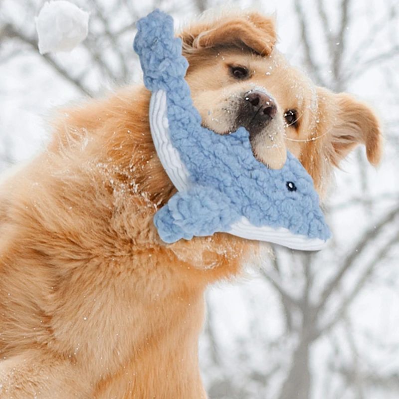 Plush Dog Toy Animals Shape Bite Resistant Squeaky Toys Corduroy Dog Toys For Small Large Dogs Puppy Pets Training Accessories