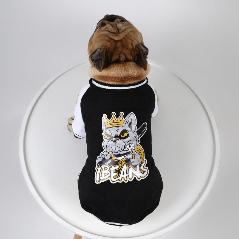 Fleece-lined Warm Baseball Shirt Pet Clothes